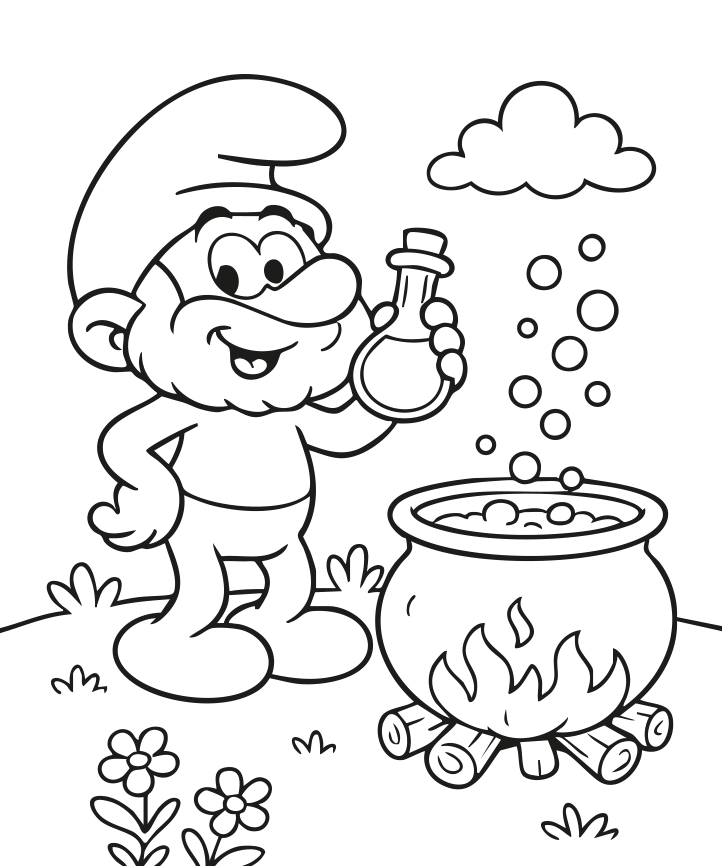  Alchemist Smurf with Magic Potion!