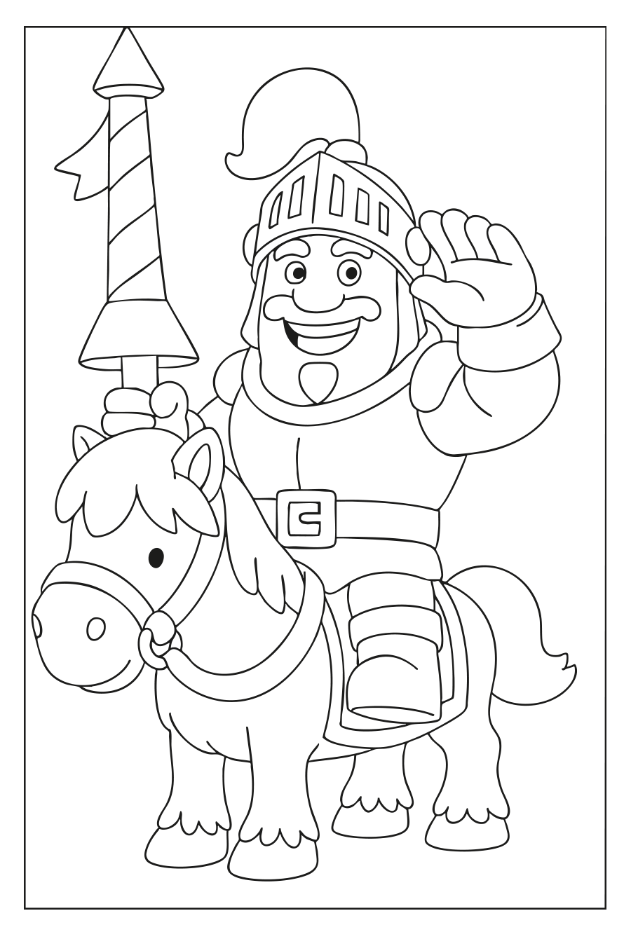 Get Ready to Charge! Color the Prince from Clash Royale