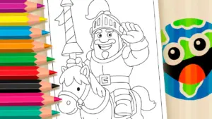 Coloring page Get Ready to Charge! Color the Prince from Clash Royale