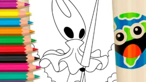 Coloring page Hollow Knight: Silksong – Hornet Coloring Page (Free & Printable)