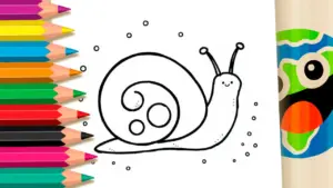 Coloring page Magical Snail Coloring