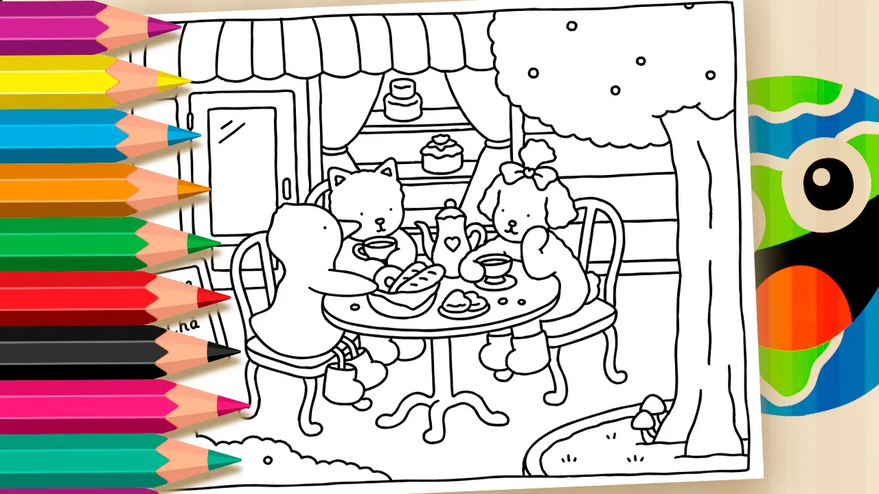 ☕ Bobbie Goods – Tea Time: an enchanting coloring page!