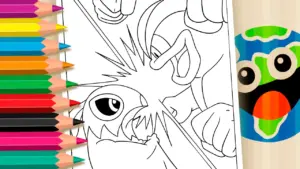 Coloring page Mega Hawlucha Enters the Ring: Color a Pokémon Legends: Z-A Showdown!