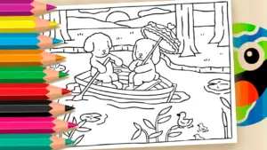 Coloring page Coloring Page: Bobbie Goods Love Boat!