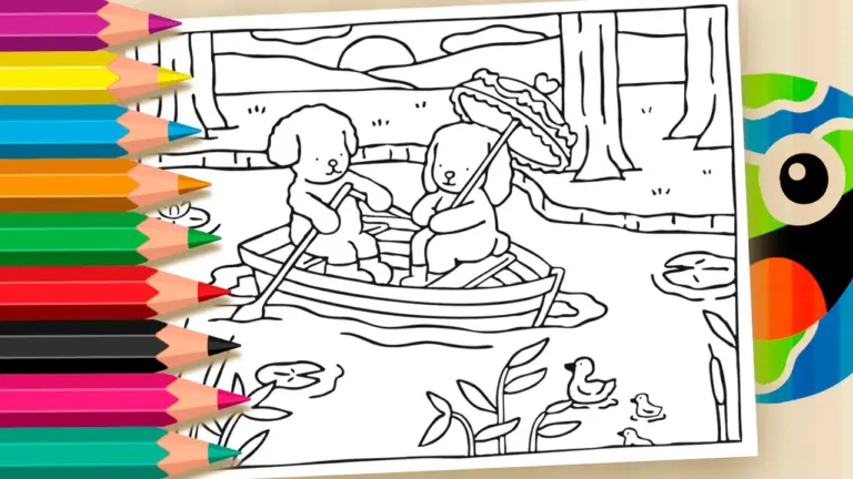 Coloring Page: Bobbie Goods Love Boat! - Cute & Kawaii Coloring Pages Online