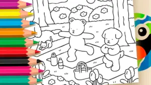 Coloring page Coloring Page: Bobbie Goods Yoga in the Park
