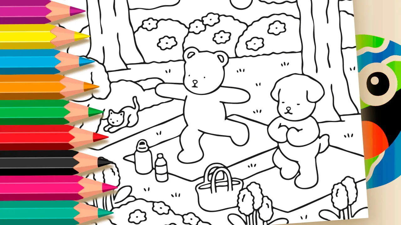 Coloring Page: Bobbie Goods Yoga in the Park