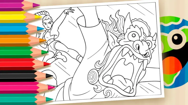 K-Pop vs. Demons: Color Rumi’s Epic Showdown! - Famous Characters Coloring Pages