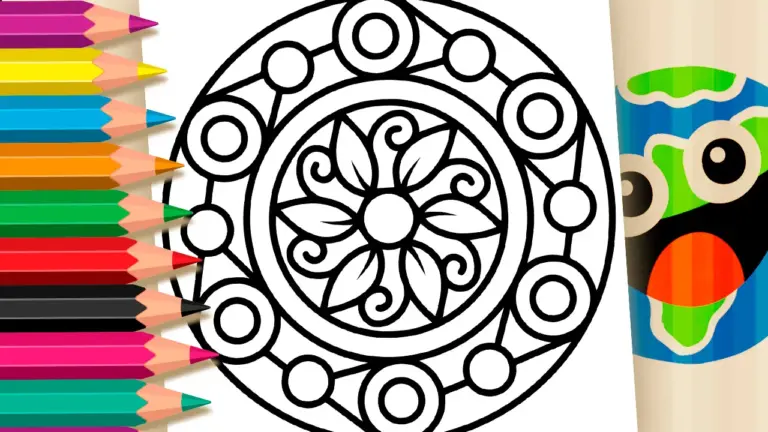 Simple Mandala Coloring Page – Drawing to Download, Print, and Relax 🎨🧘 - Relaxing and Adult Coloring Pages: Mindfulness & Mandalas