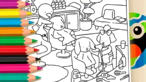 Coloring page Bobbie Goods Dog Salon Coloring Page | Free Online & Printable