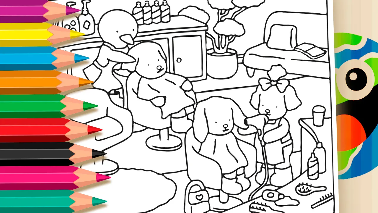 Bobbie Goods Dog Salon Coloring Page | Free Online & Printable