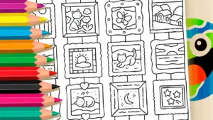 Coloring page Bobbie Goods Photo Wall Coloring Page | Free & Printable