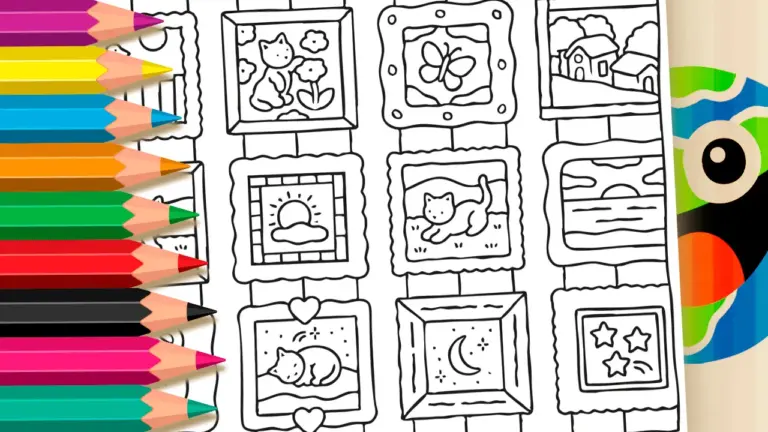 Bobbie Goods Photo Wall Coloring Page | Free & Printable - Cute & Kawaii Coloring Pages Online