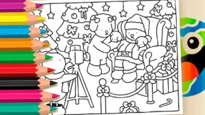 Coloring page Bobbie Goods Santa Photo Coloring Page | Free Online & Printable