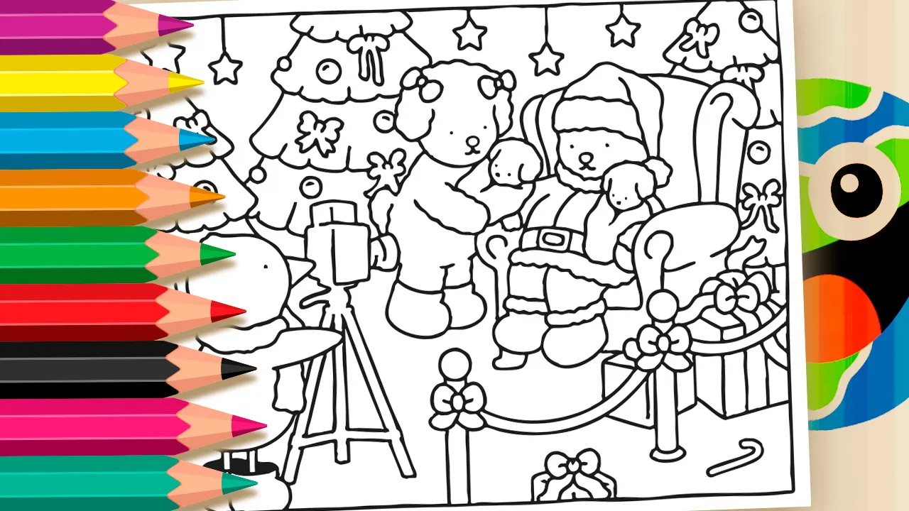 Bobbie Goods Santa Photo Coloring Page | Free Online & Printable