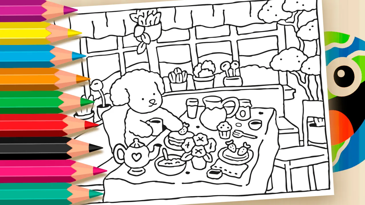 Bobbie Goods Tea Party Coloring Page | Free Online & Printable