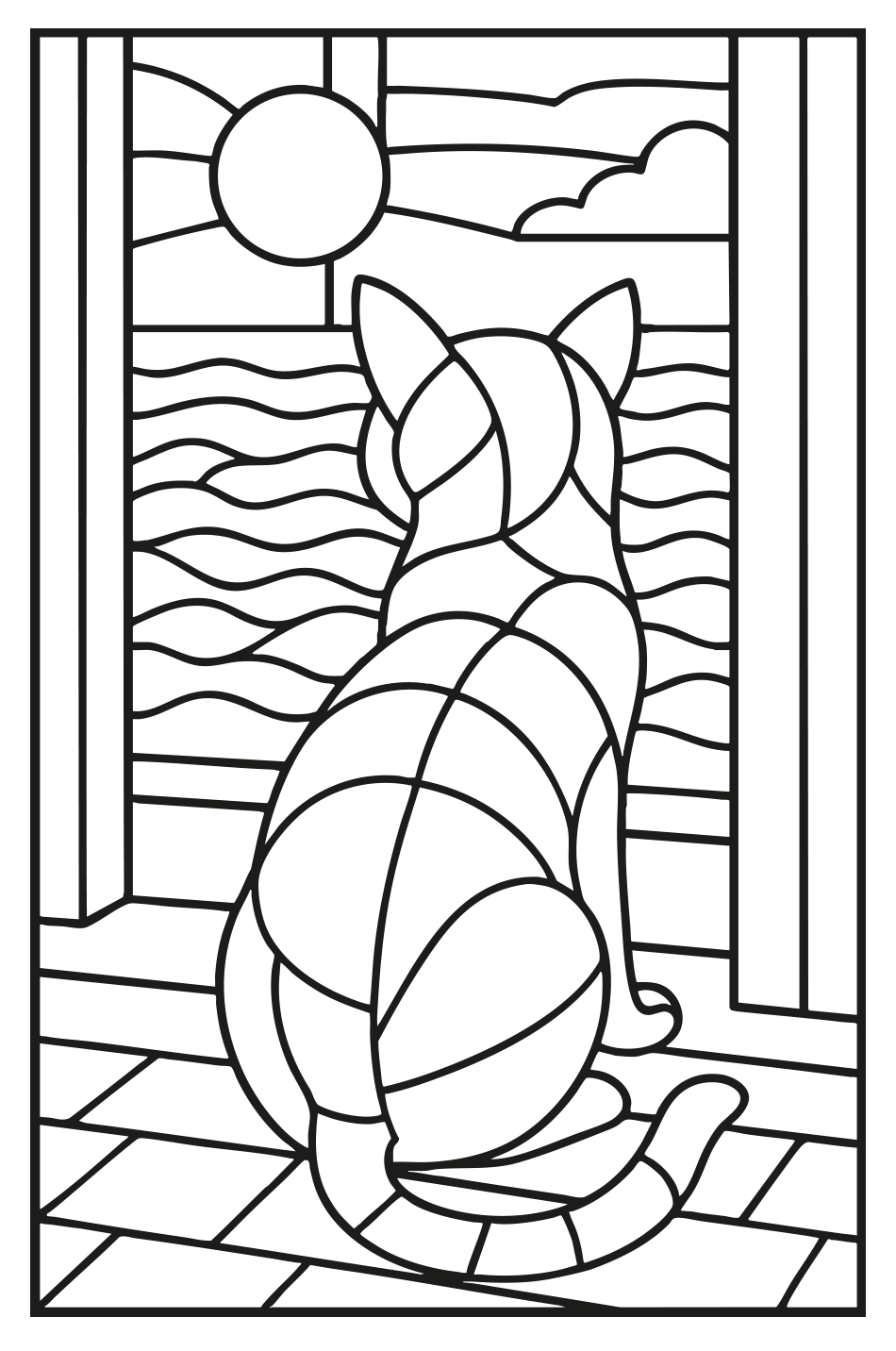 Cat at Window  |   & Printable