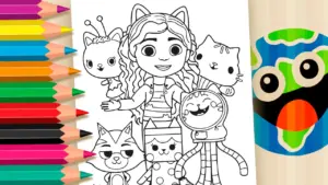 Coloring page Free Gabby's Dollhouse Coloring Page | Printable & Online Fun