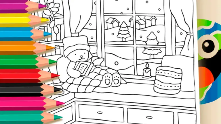Bobbie Goods: The Coziest Reading Nook in the World - Cute & Kawaii Coloring Pages Online