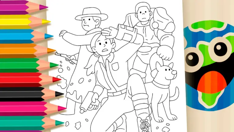 Surviving the Wasteland: A Fallout Adventure - Famous Characters Coloring Pages