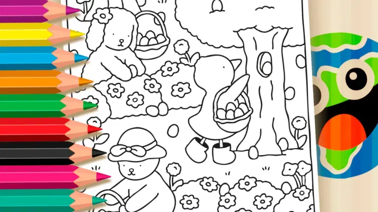 Bobbie Goods and The Great Forest Egg Hunt Adventure - Cute & Kawaii Coloring Pages Online