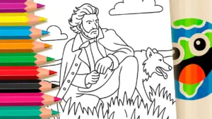 Coloring page Journey to the Frontier: Color a Legendary Scene from Dances with Wolves