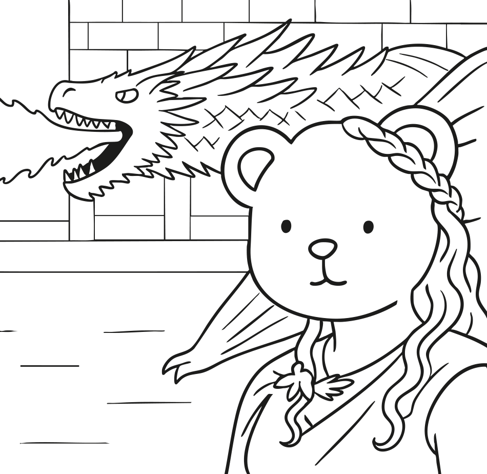 Daenerys & Dragon Cute Bear Mashup