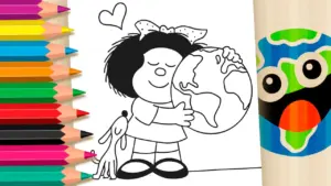 Coloring page Mafalda Coloring Page | Free Online & Printable