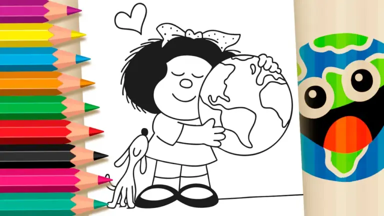 Mafalda Coloring Page | Free Online & Printable - Famous Characters Coloring Pages