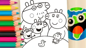 Coloring page Peppa Pig New Baby Coloring Page | Free Online & Printable