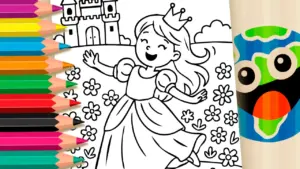 Coloring page Princess Castle Coloring Page | Free Online & Printable