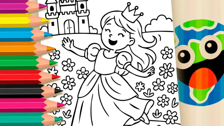 Princess Castle Coloring Page | Free Online & Printable - Cute & Kawaii Coloring Pages Online