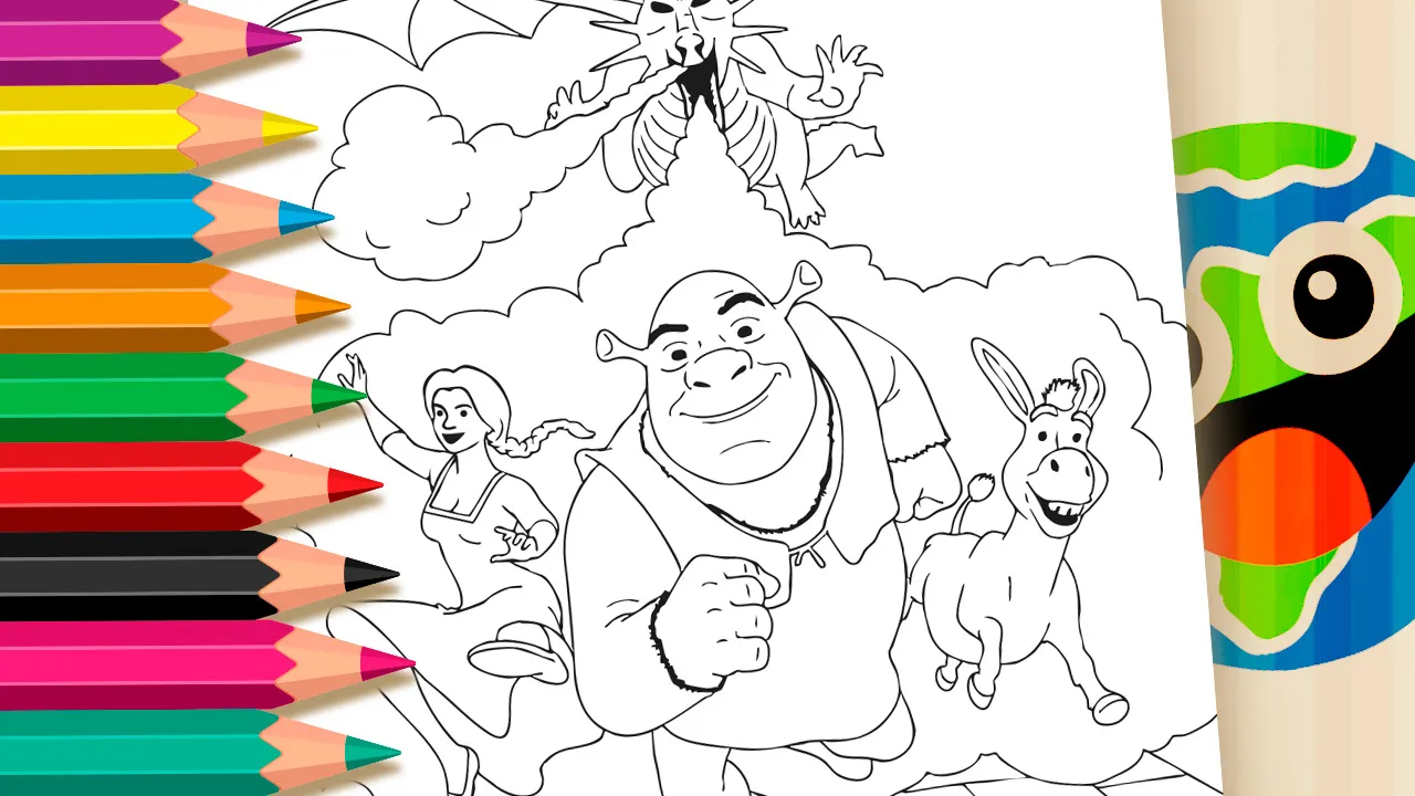 Shrek’s Adventure Coloring Page | Free Online & Printable