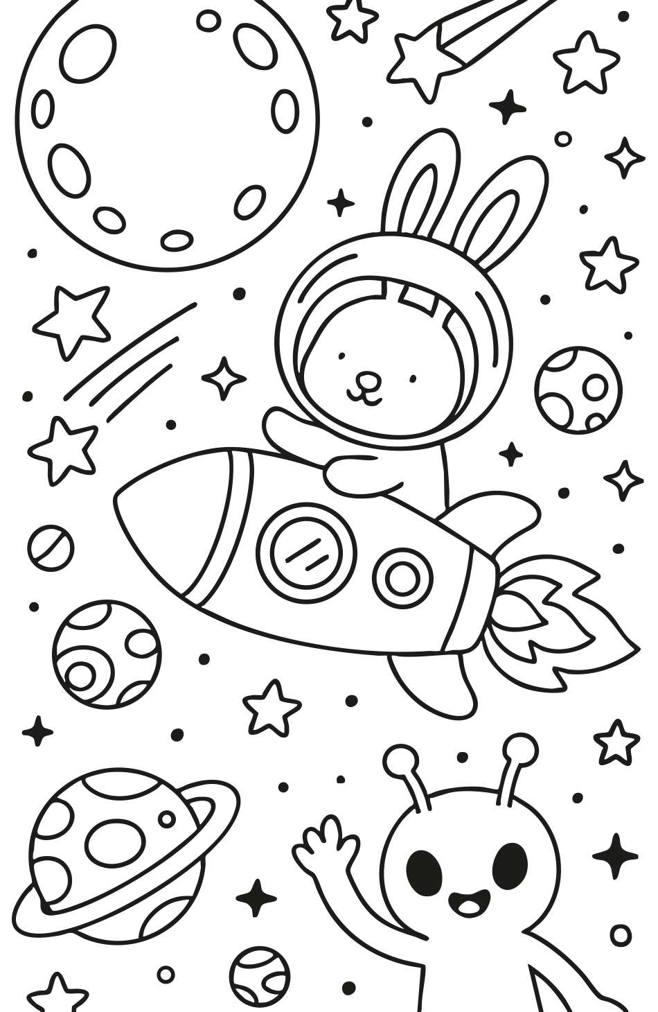 Space Bunny   | WorldColoring