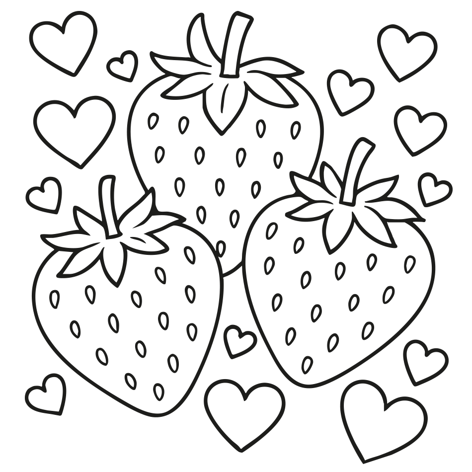 Strawberry Love  |   & Printable for Kids