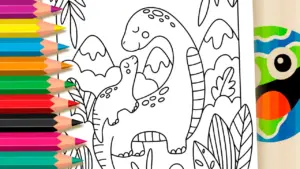 Coloring page Brachiosaurus Dinosaur Coloring Page Online - Have Fun for Free!