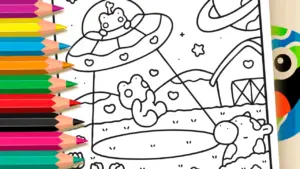 Coloring page Color Alien Frog Online - Have Fun for Free!