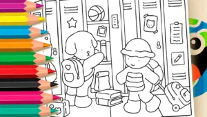 Coloring page Color Bobbie Goods School Lockers Online - Have Fun for Free!