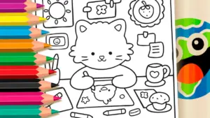 Coloring page Color Cute Kitten Coloring Online – Bring the Art to Life for Free!