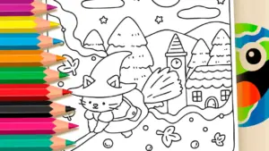 Coloring page Color Halloween Cat Online - Have Fun for Free!