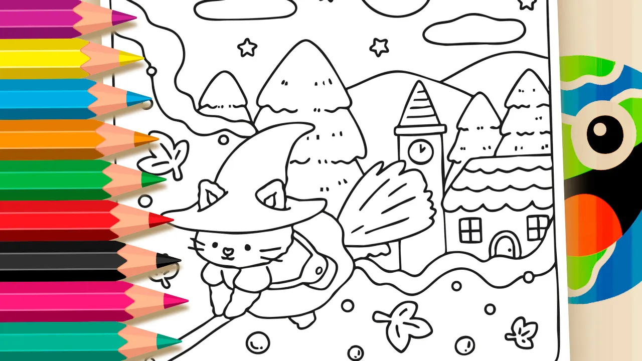 Color Halloween Cat Online – Have Fun for Free!