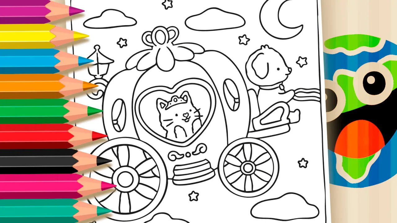 Color Kitty in a Carriage Online – Have Fun for Free!