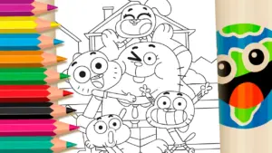 Coloring page Color The Wonderfully Weird World of Gumball Online - Have Fun for Free!