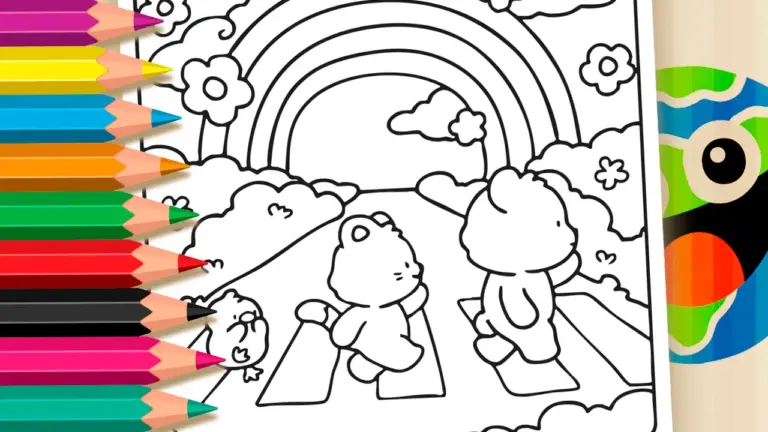 Color Cute Animals on Abbey Road – Free Online Fun! - Cute & Kawaii Coloring Pages Online