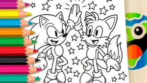 Coloring page Sonic and Tails Coloring Page Online - Have Fun for Free!