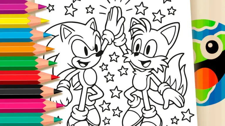 Sonic and Tails Coloring Page Online – Have Fun for Free! - Famous Characters Coloring Pages