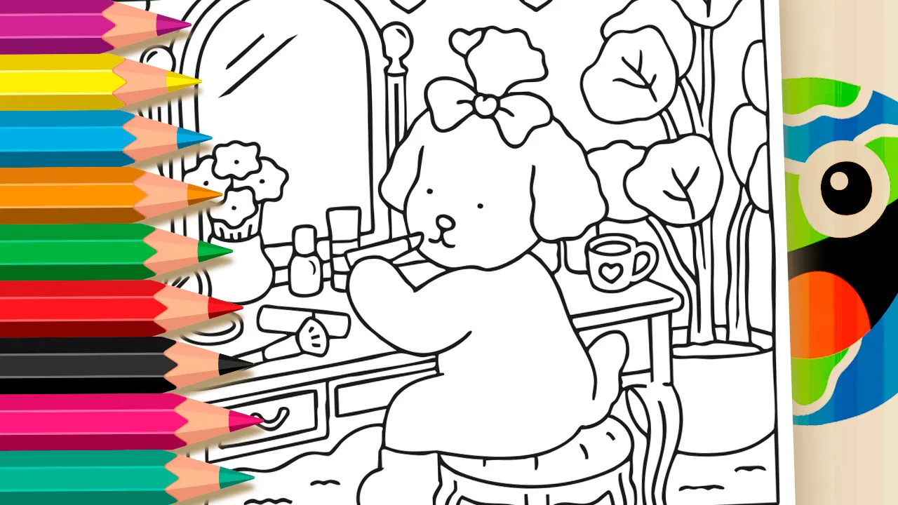 Bobbie Goods Dog Vanity Online Coloring Page