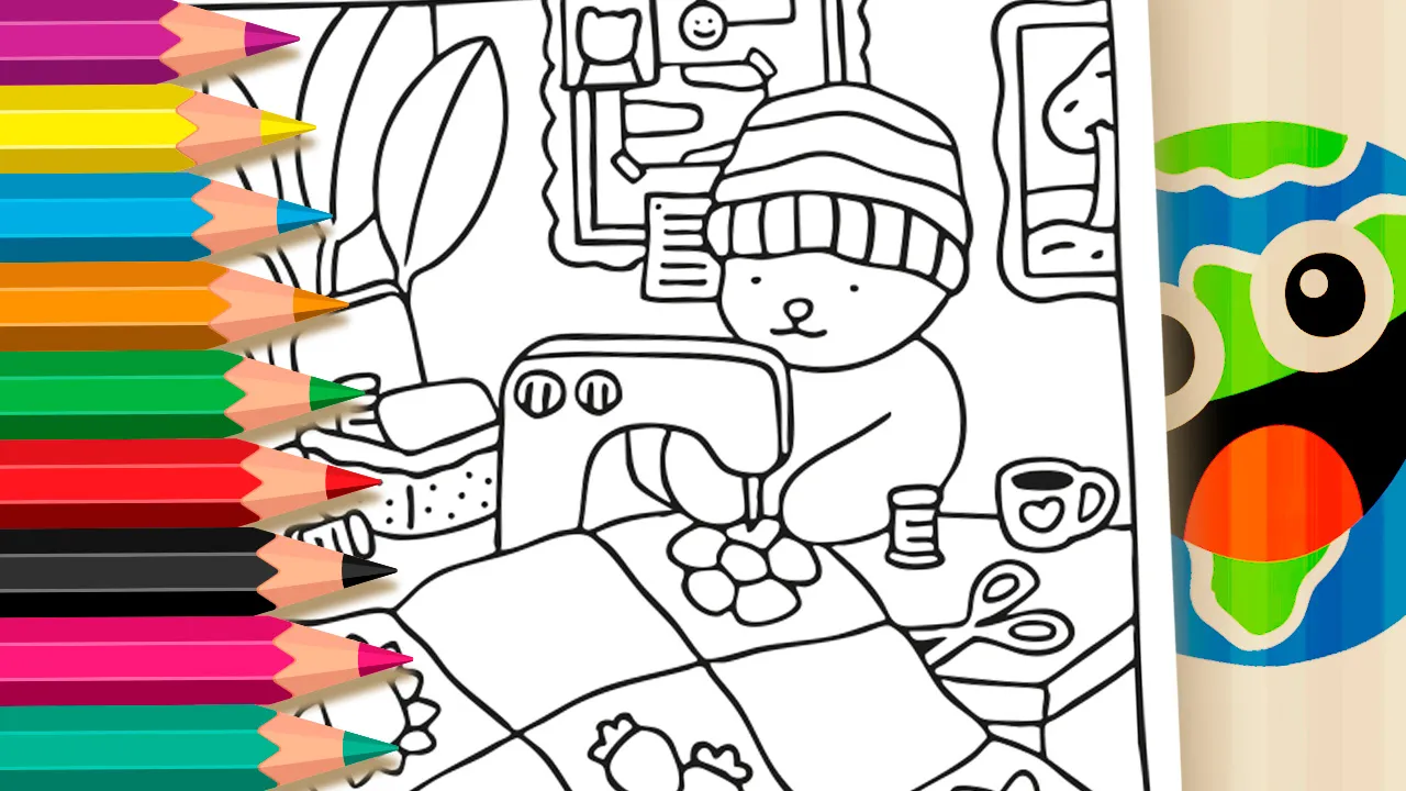 Bobbie Goods Sewing Machine Coloring Page – Color Online or Print for Free!