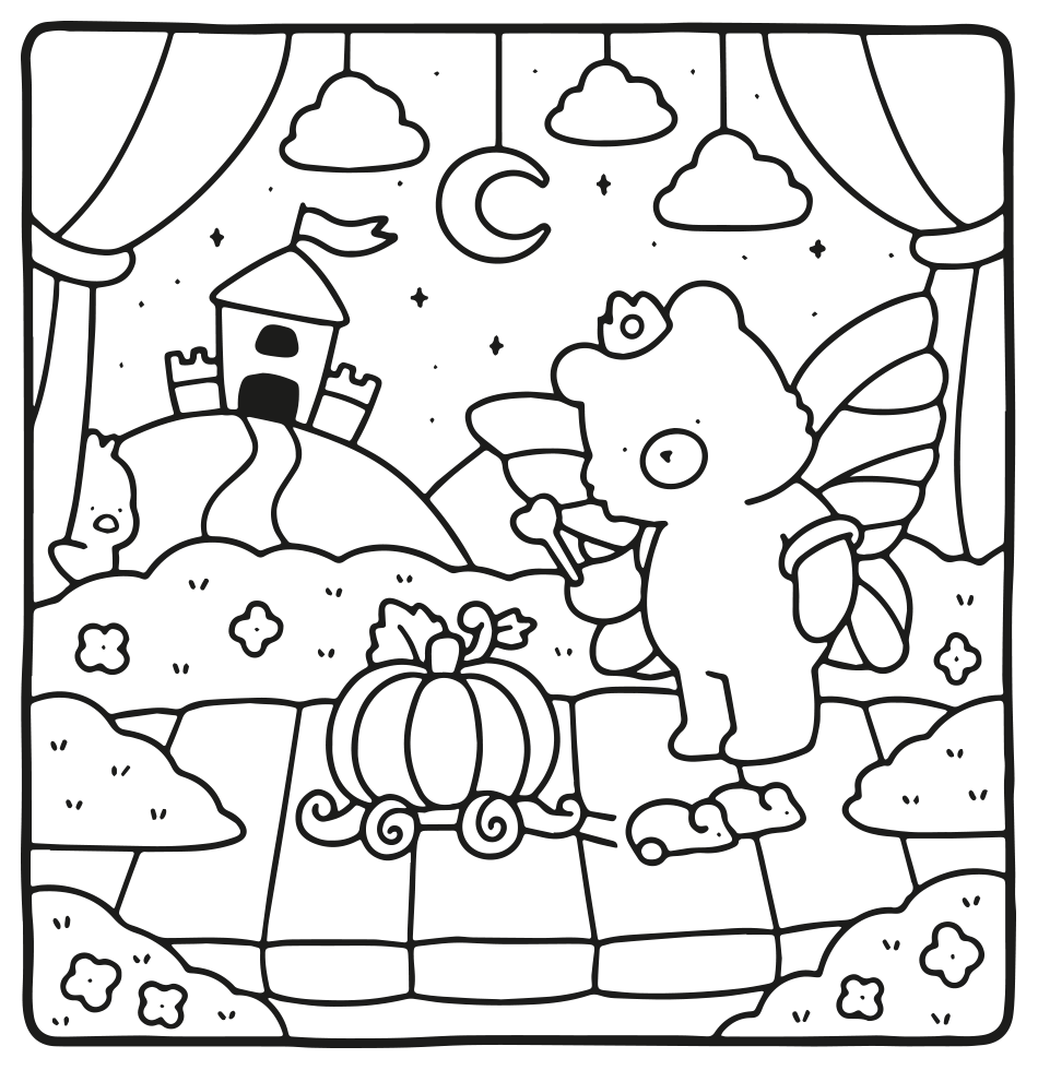 Fairy Princess Bear   | WorldColoring