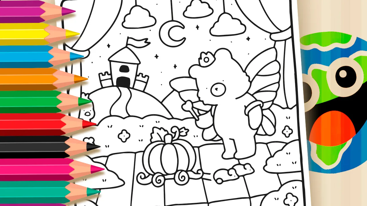 Fairy Princess Bear Online Coloring Page | WorldColoring